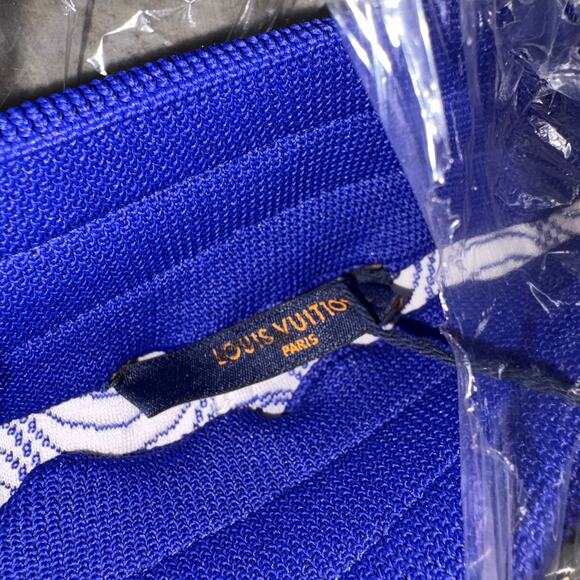 Louis Vuitton 2022 Blue Graphic Print Damier Jogger Short L Made in ITALY NEW - Picture 10 of 13